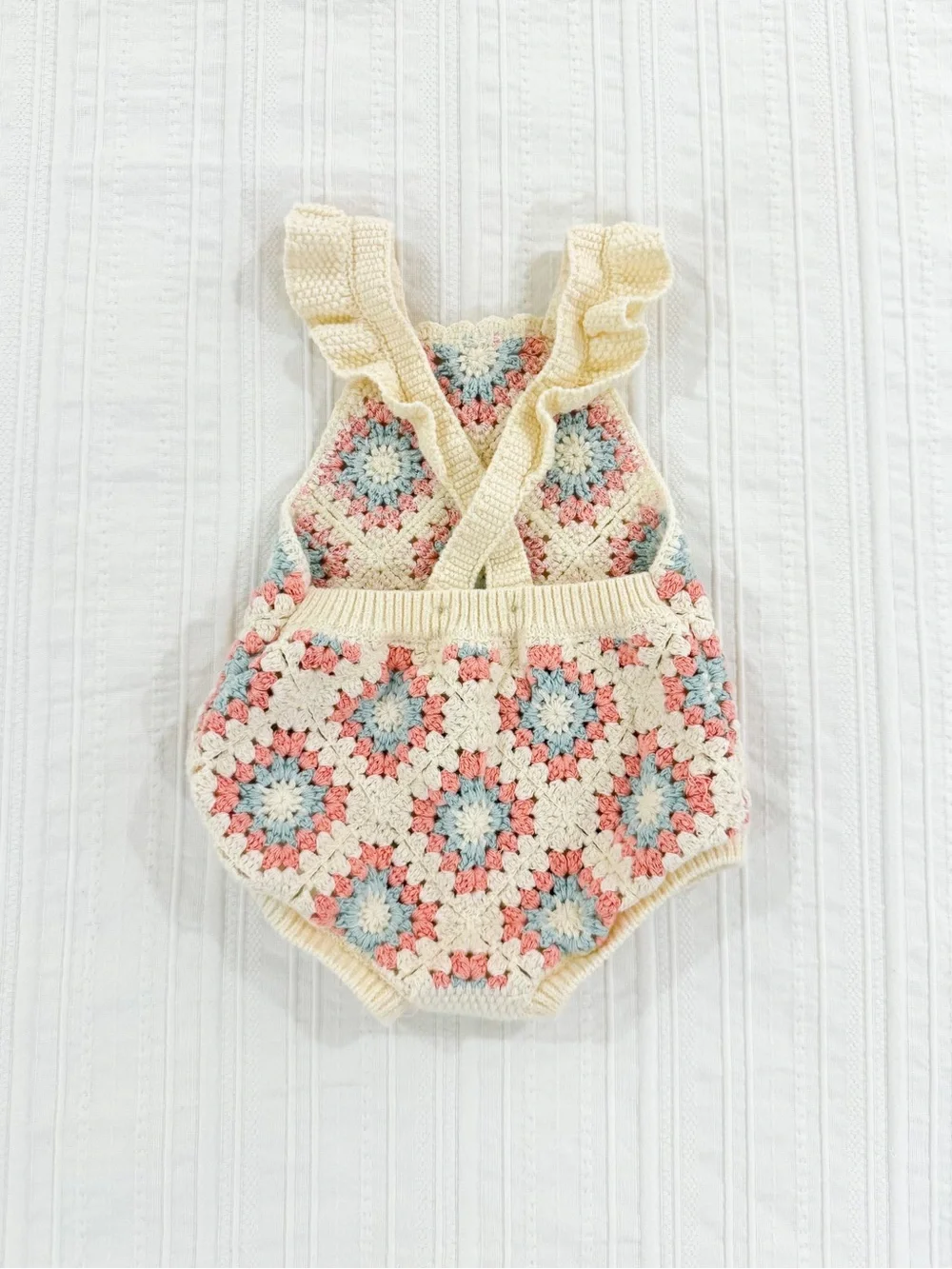 Zara Baby Girl Crochet Boho Knit Romper 0–1M